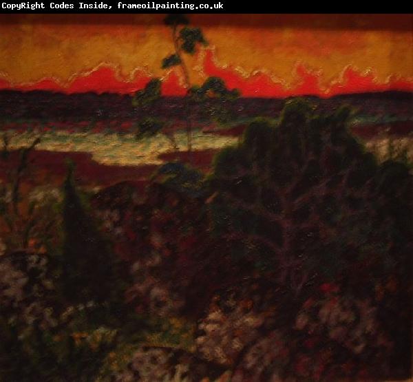 konrad magi Landscape with red cloud