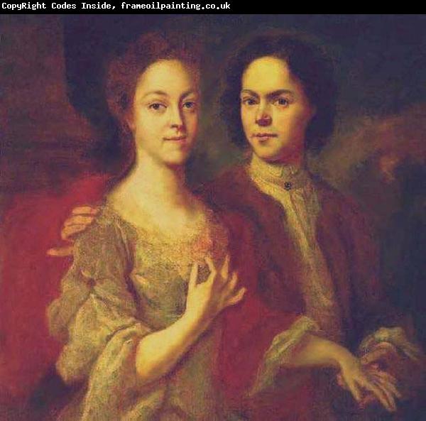 unknow artist Selfportrait with wife