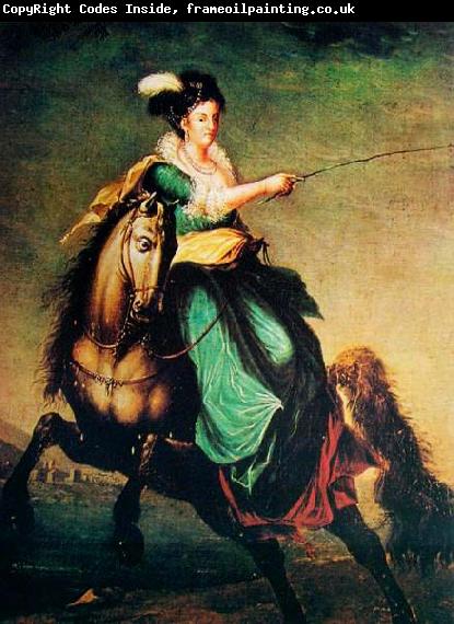 unknow artist Equestrian portrait of Carlota Joaquina of Spain