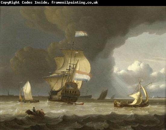 unknow artist Ships at the mouth of the Schelde