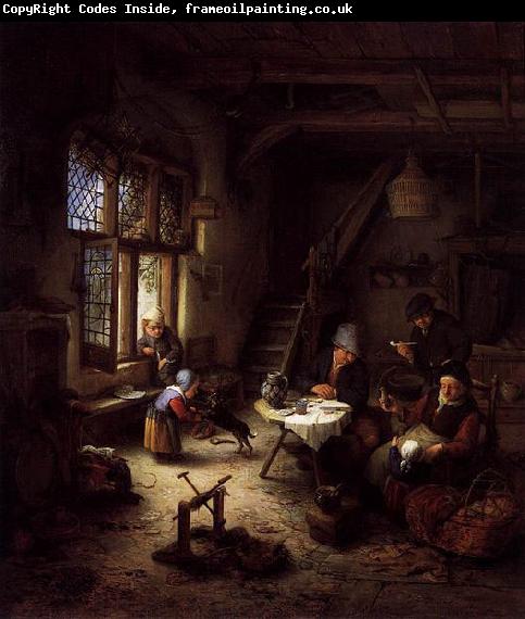 Adriaen van ostade Peasant Family in a Cottage Interior
