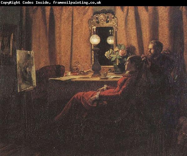 Anna Ancher Appraising the Day's Work
