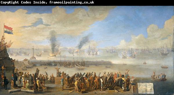 Anonymous The naval battle near Livorno, 14 March 1653: incident of the first Anglo-Dutch War.