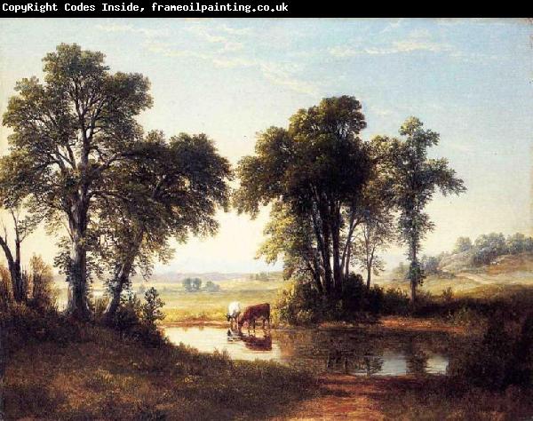 Asher Brown Durand Cows in a New Hampshire Landscape