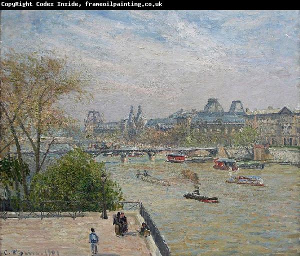 Camille Pissarro The Louvre, Spring