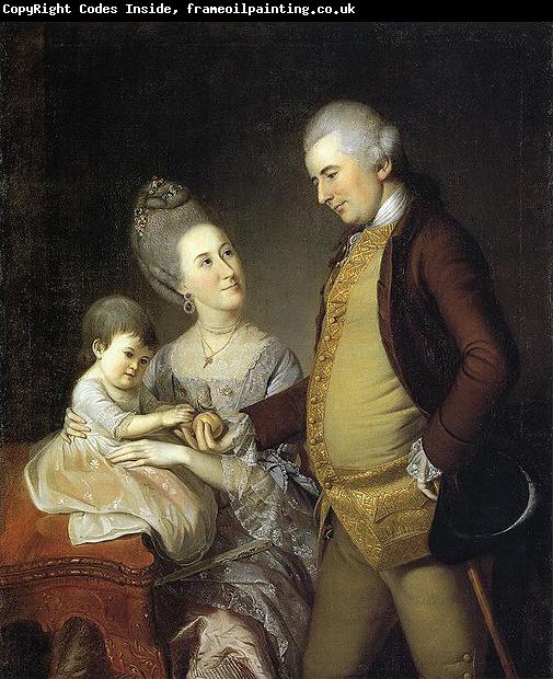 Charles Willson Peale Portrait of John and Elizabeth Lloyd Cadwalader and their Daughter Anne
