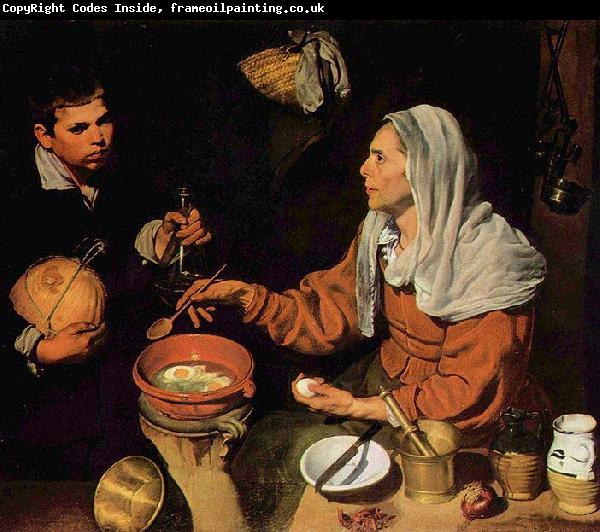 Diego Velazquez Old Woman Frying Eggs