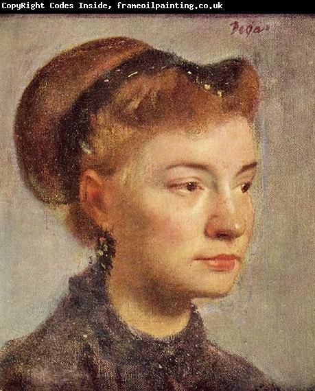 Edgar Degas Portrat einer jungen Frau