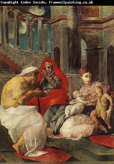 Francesco Primaticcio The Holy Family with Sts Elisabeth and John the Baptist