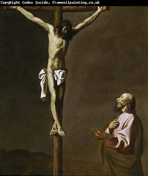 Francisco de Zurbaran Saint Luke as a painter, before Christ on the Cross