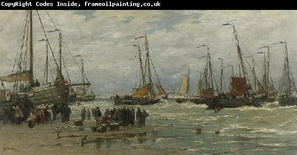 Hendrik Willem Mesdag Pinks in the Surf