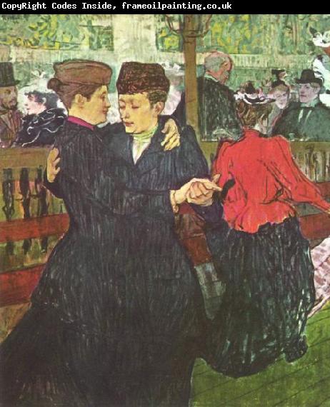 Henri de toulouse-lautrec Im Moulin Rouge, Zwei tanzende Frauen