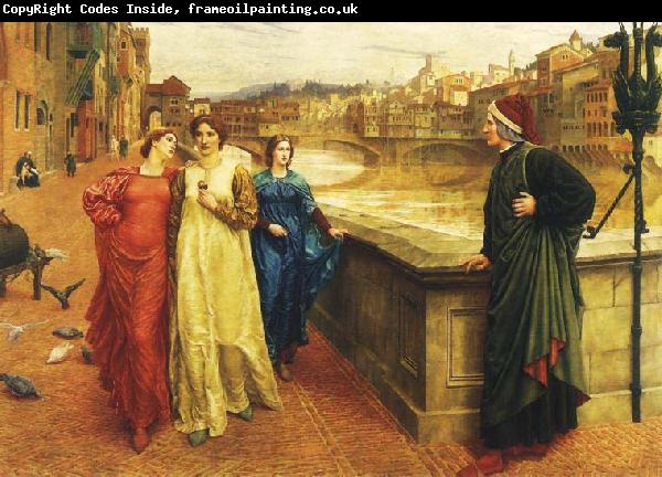 Henry Holiday Dante meets Beatrice at Ponte Santa Trinita