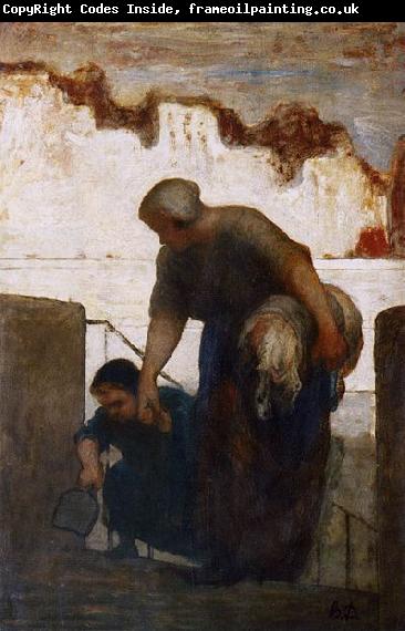 Honore  Daumier The Washerwoman