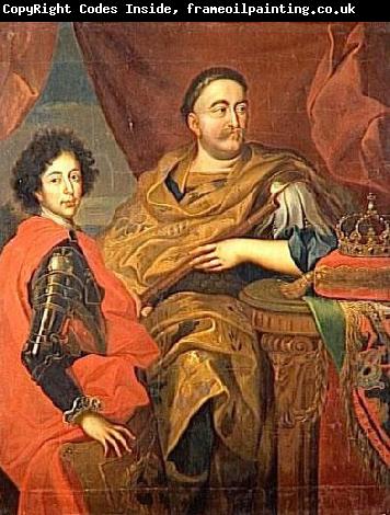 Jan Tricius Portrait of John III Sobieski with his son
