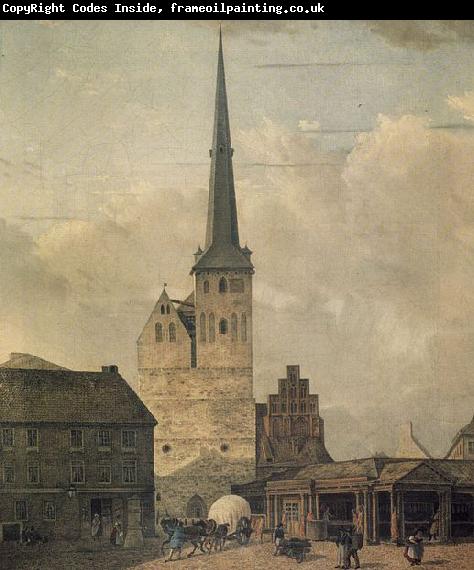 Johann Heinrich Hintze Berlin, Nikolaikirche von Westen