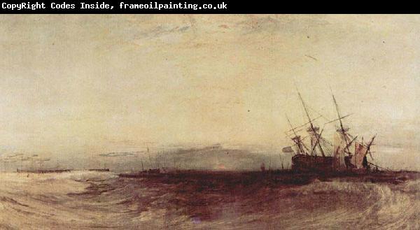 Joseph Mallord William Turner Ein gestrandetes Schiff