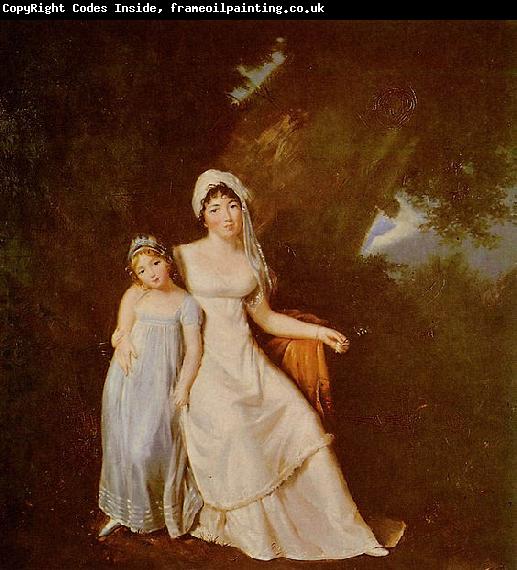 Marguerite Gerard Mme de Stael et sa fille