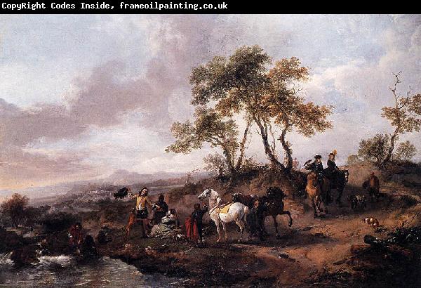 Philips Wouwerman Halt of the Hunting Party