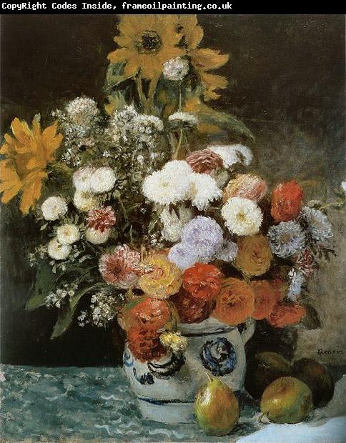 Pierre-Auguste Renoir Fleurs dans un pot en faience