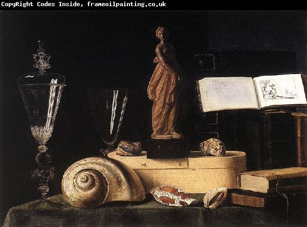 Sebastian Stoskopff Still-Life with Statuette and Shells