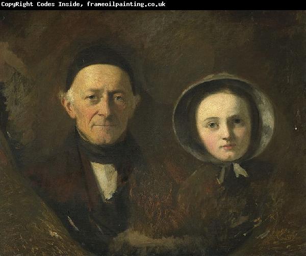 Therese Schwartze Portrait of Johann Joseph Hermann and Ida Schwartze