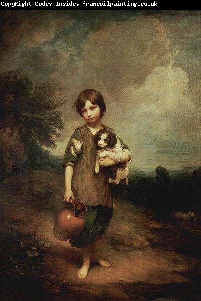 Thomas Gainsborough Dorfmadchen mit Hund und Henkelkrug
