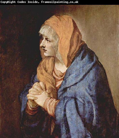 Titian Schmerzensmutter im Gebet