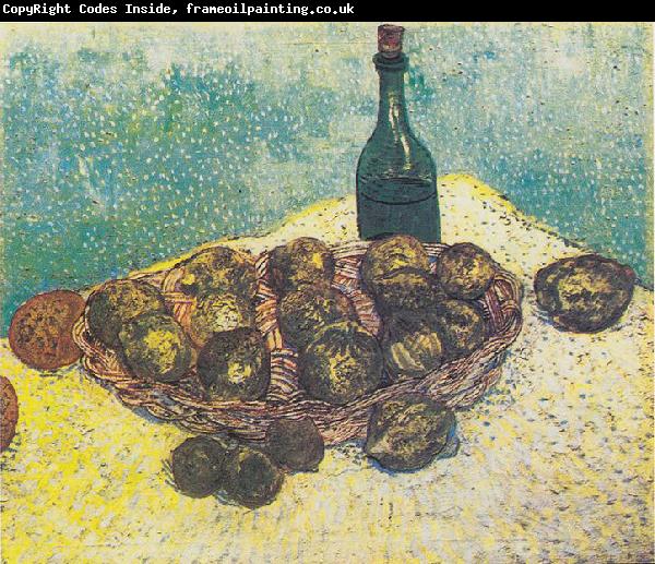 Vincent Van Gogh Still Life with Bottle, Lemons and Oranges