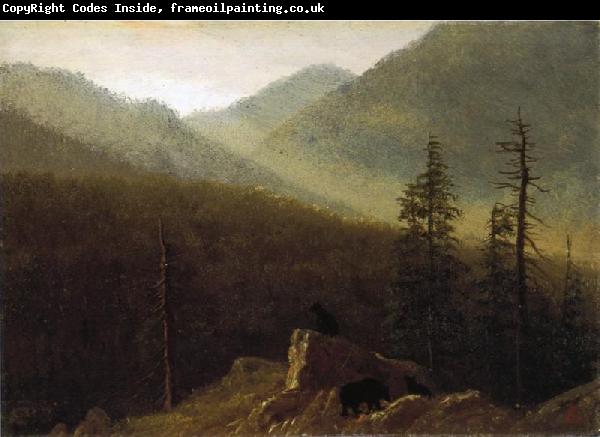 Albert Bierstadt Bears in the Wilderness