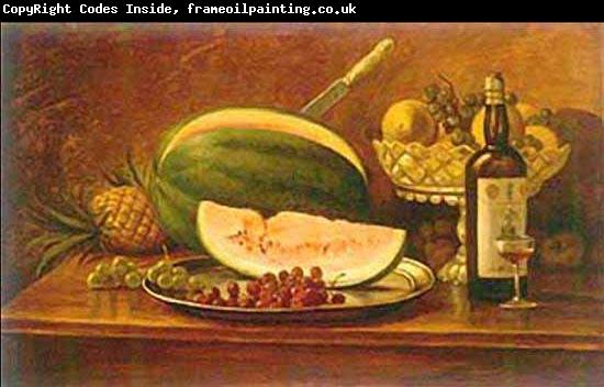 Benedito Calixto Fruit and wine on a table