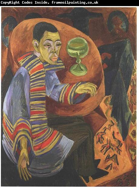 Ernst Ludwig Kirchner The drinker - selfportrait