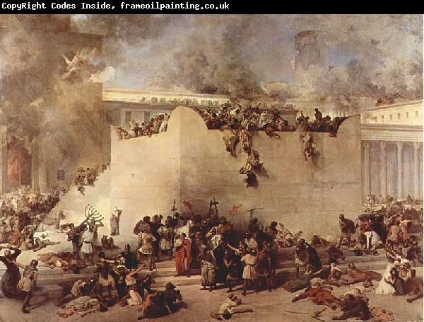 Francesco Hayez The destruction of the Temple of Jerusalem.