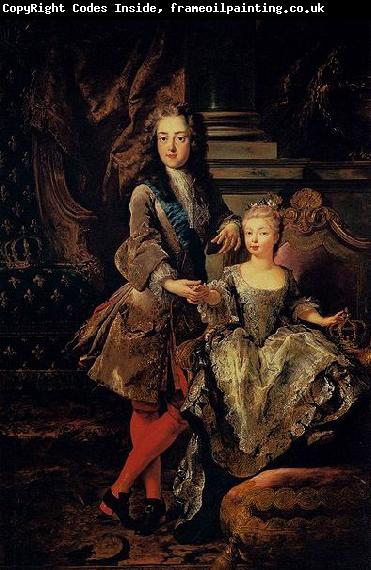 Francois de Troy Portrait of Louis XV of France with his