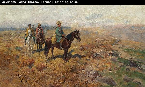 Franz Roubaud Horsemen in the hills
