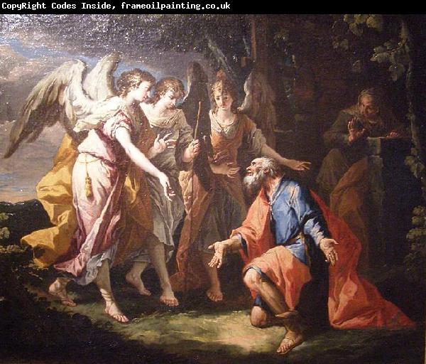 Gaspare Diziani Abraham and Three Angels