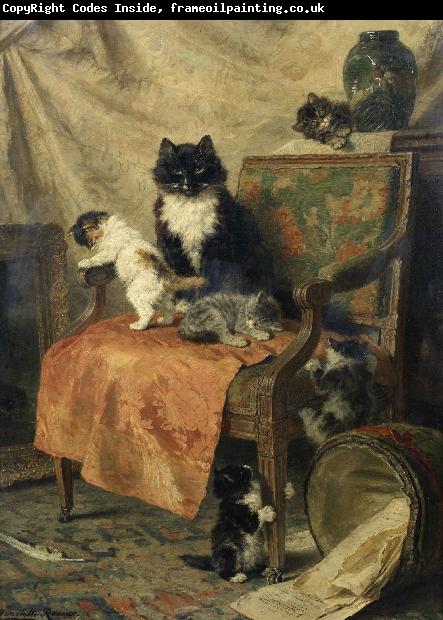 Henrietta Ronner-Knip Kittens at play