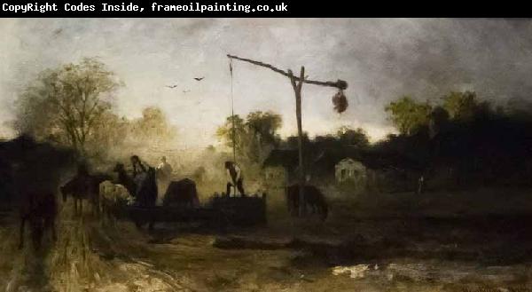 Mihaly Munkacsy At the Watering Trough