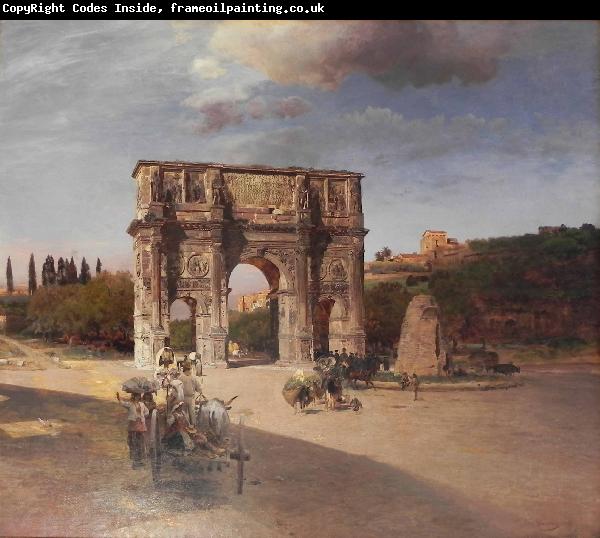 Oswald achenbach Constantine's Triumphal Arch in Rome