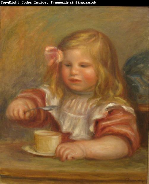 Pierre-Auguste Renoir Coco Eating His Soup