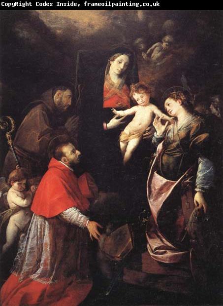 Cerano Madonna and Child with SS.Francis,Charles,and Catherine of Alexandria