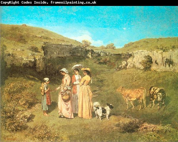 Courbet, Gustave The Young Ladies of the Village