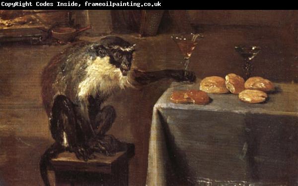 David Teniers Details of Monkeys in a Tavern