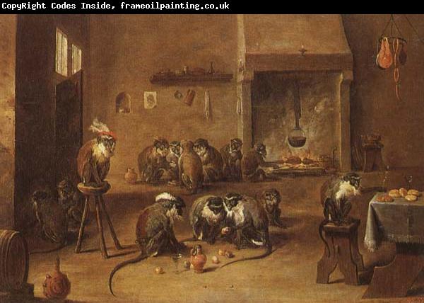 David Teniers Mokeys in a Tavern