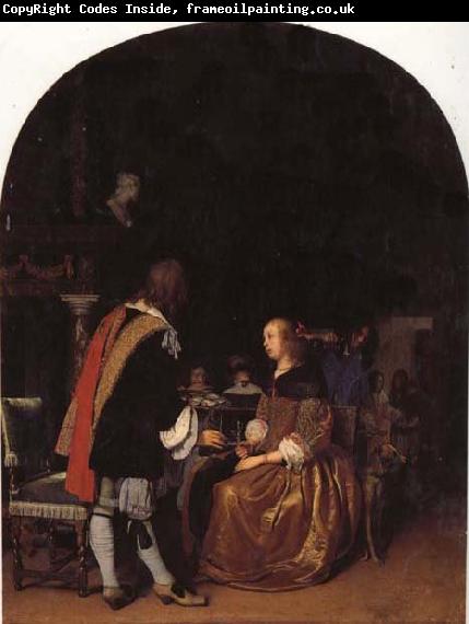 Frans van mieris the elder Refresbment with Oysters