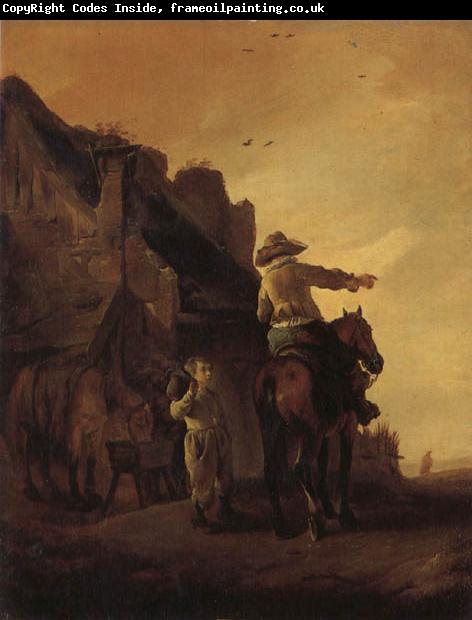Philips Wouwerman A Rider Conversing with a Peasant
