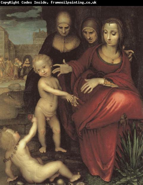 YANEZ DE LA ALMEDINA, Fernando St.Anne,the Virgin;St Elizabeth,St,john,and the Christ Child