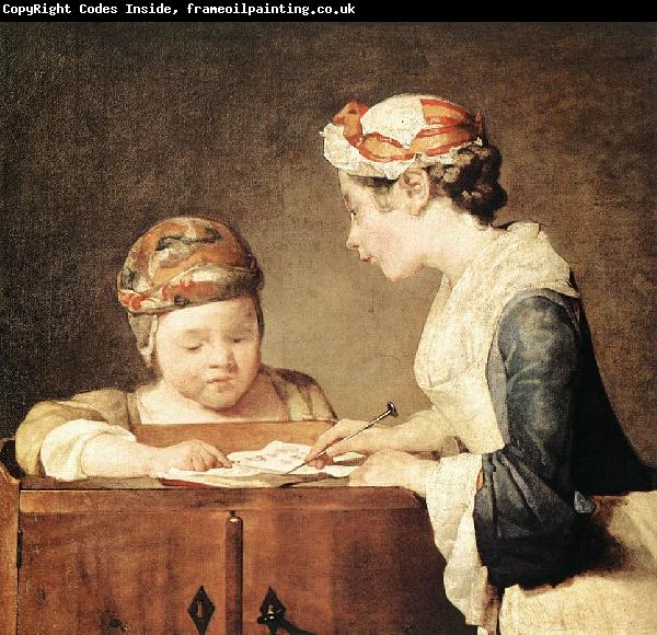 jean-Baptiste-Simeon Chardin The Young Schoolmistress