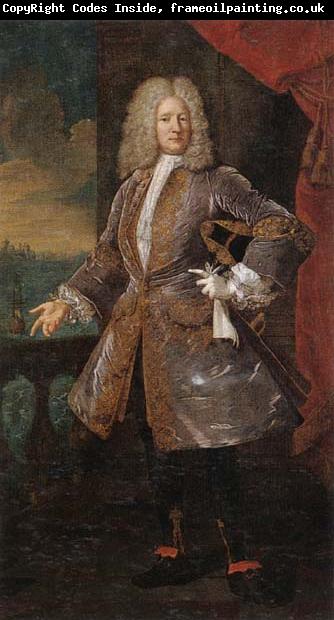 unknow artist Portrait of a nobleman,full-length,standing on a balcony