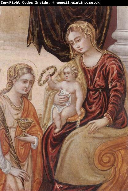 unknow artist The madonna and child with saint lucy